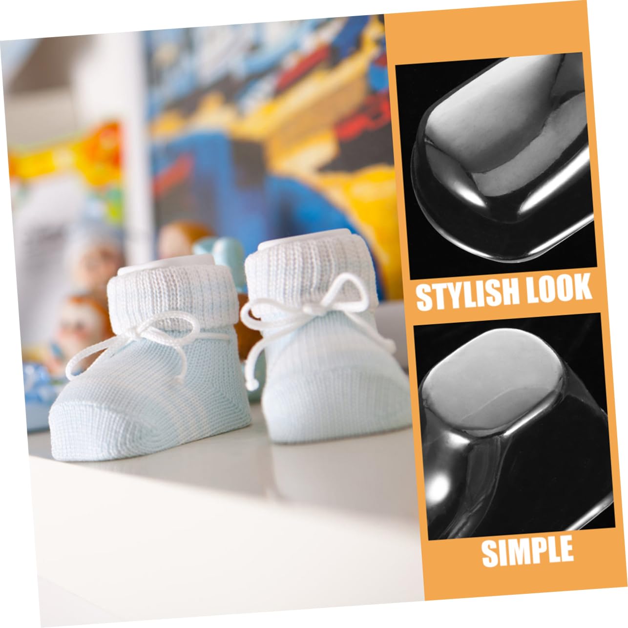 Ciieeo 100pcs Baby Socks Shaper Reusable Leather Foot Mold for Boys and Girls Toddler Shoes Display Stand Baby Shoe Display Model Sturdy PVC Material