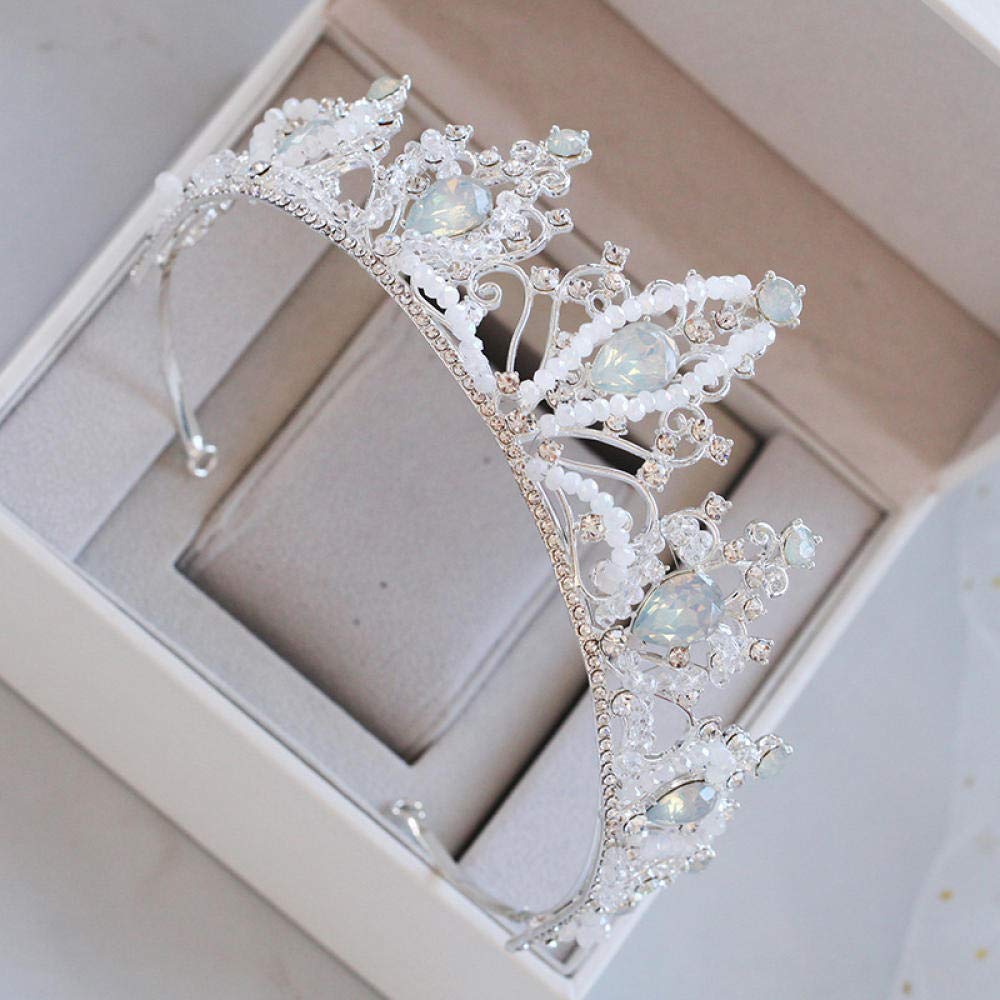 Tiara, stop strasu, biżuteria na głowę dla panny młodej, błyszcząca biała perła dla kobiet, prosta moda, ślubna ozdoba do włosów, opaska na czoło w stylu vintage, prezent