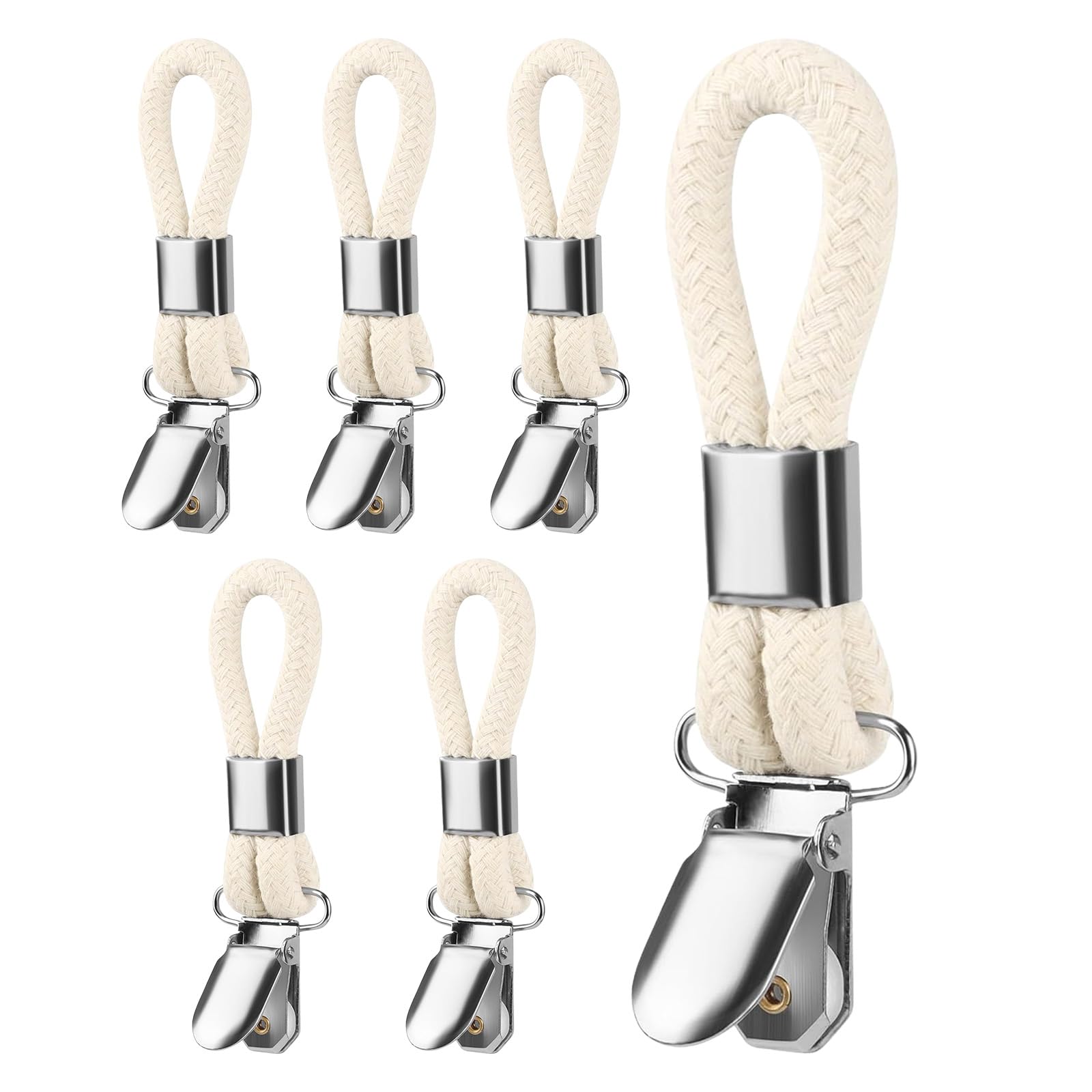 6 mollette per asciugamani, asciugamani, ganci per asciugamani, senza cuciture, clip per asciugamani, con passanti, adatti per case, armadi e bagni