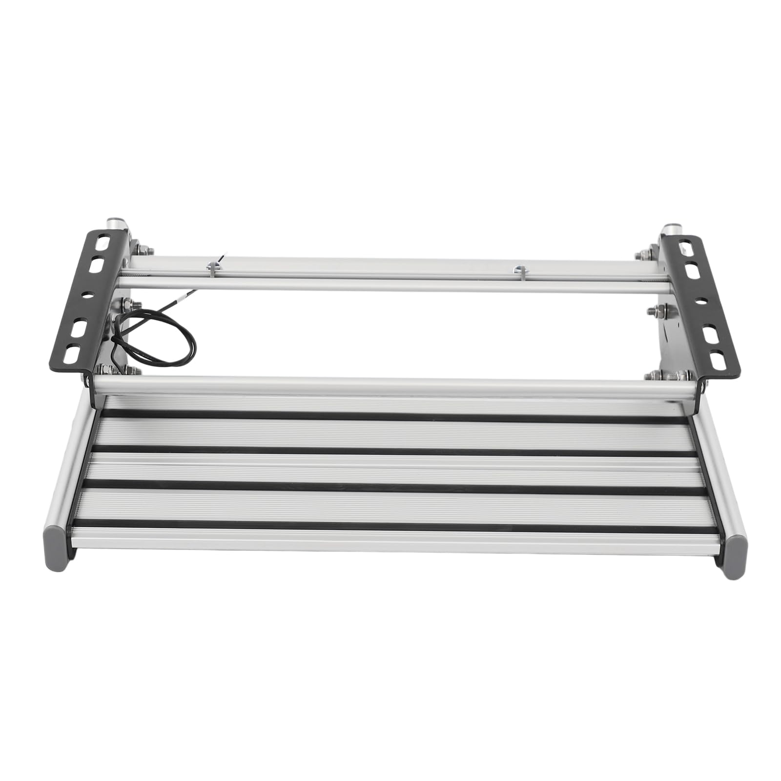 Pedana pieghevole manuale con striscia luminosa a LED, montaggio gradini da campeggio, portata 200 kg, rettangolare, passo per camper, rimorchi da viaggio, camion