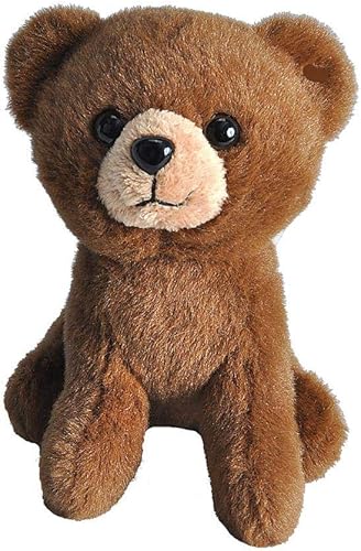Wild Republic Peluche de oso marrón, animal de peluche, regalos para niños, perinillos de bolsillo, 5 pulgadas