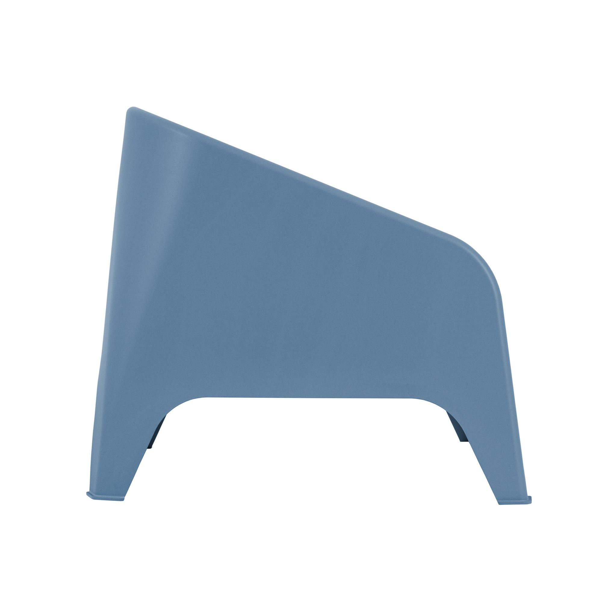 Toomax Kit Divano Matera Sofa + 2 Poltrone Matera Blu Ceruleo 115x75x66,5 cm, set salotto da giardino con divano 2 posti e 2 poltrone, in plastica riciclata ideale per uso interno ed esterno