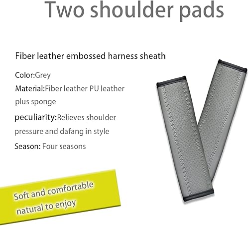 Miniatura 9 de 2 fundas para cinturón de seguridad de automóvil, fundas suaves para correa de hombro, almohadillas de arnés, cojín de conducción cómodo para