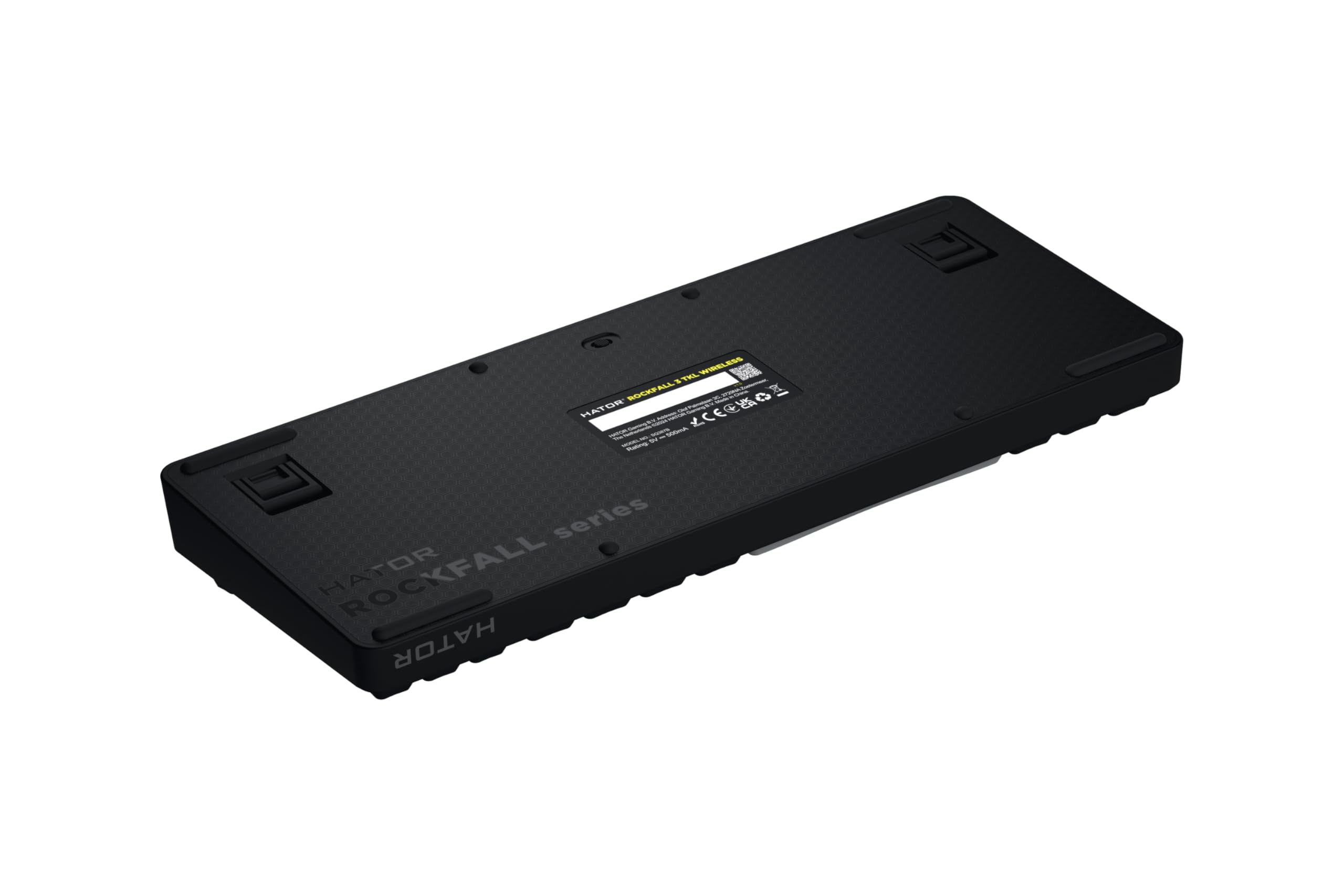 HATOR Rockfall 3 TKL - Teclado inalámbrico para videojuegos, intercambiable en caliente, RGB, Gasket Mount, batería de 4000 mAh, 2,4 GHz/Bluetooth/USB, PBT Keycaps, QMK/VIA, DE Layout, Mac/Windows