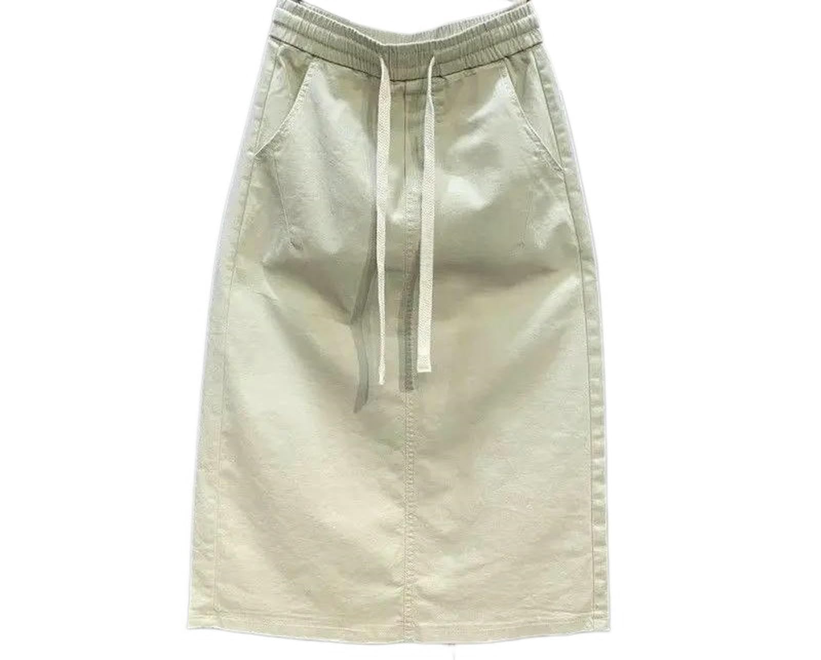 Gonna Estiva Gonna Estiva Semplice A Trapezio con Coulisse E Tasche