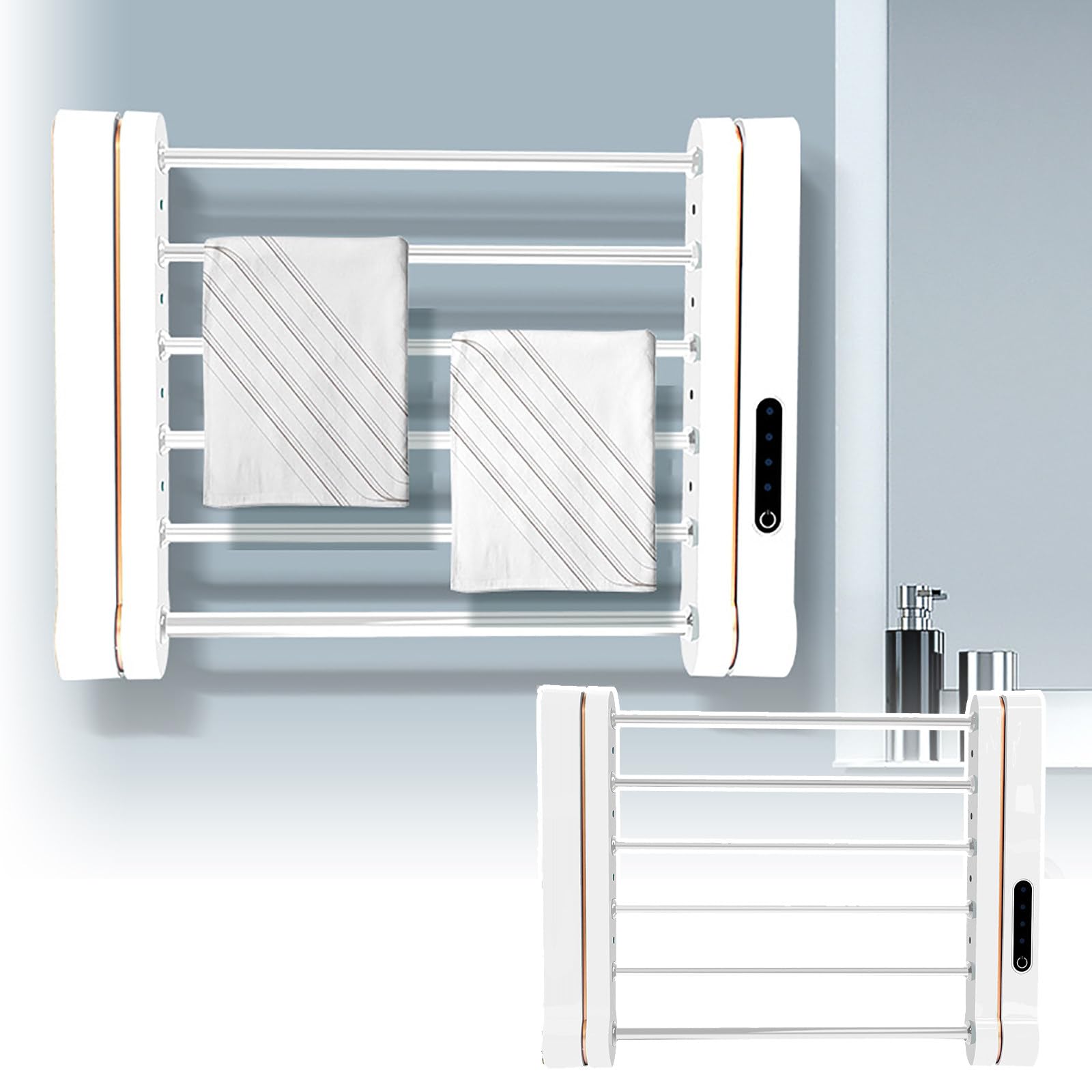Toallero eléctrico plegable VOYADE de fibra de carbono para secado de ropa de niños