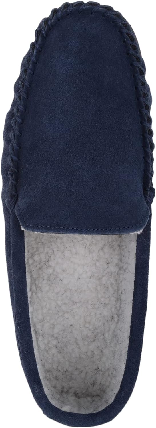 SNUGRUGS Mens Berber Fleece Lined Moccasin Slipper with Non-Slip Rubber Sole 7 61L9XHG2h9L. AC SL1500