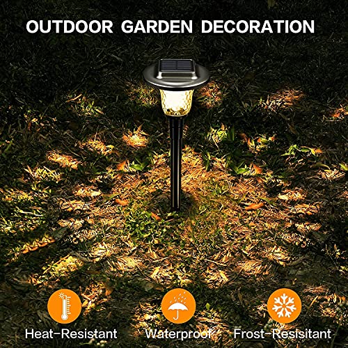 Umickoo Solar Outdoor Lights Garden, Color Changing Solar Lights Colorful Bright Glass Pathway Lights,Waterproof Solar Powered Landscape Path Lights For Lawn Walkway Yard Decorative #TOP5