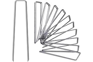 12-Inch U-Shaped Garden Staples with Galvanized Finish