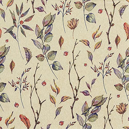 20 Servietten Eco Line nachhaltig aus 100% Recycling-Papier Farbige Blätter | Blumen | Sommer | Herbst | Tischdeko 33x33cm
