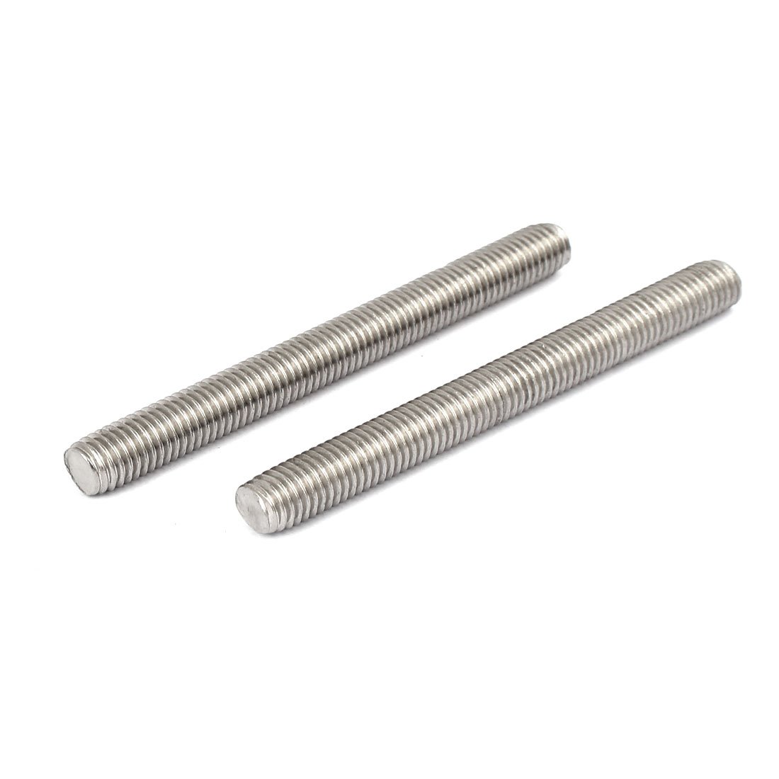 sourcing map 10stk M10 x 100mm 304 Edelstahl volle Gewindestange 