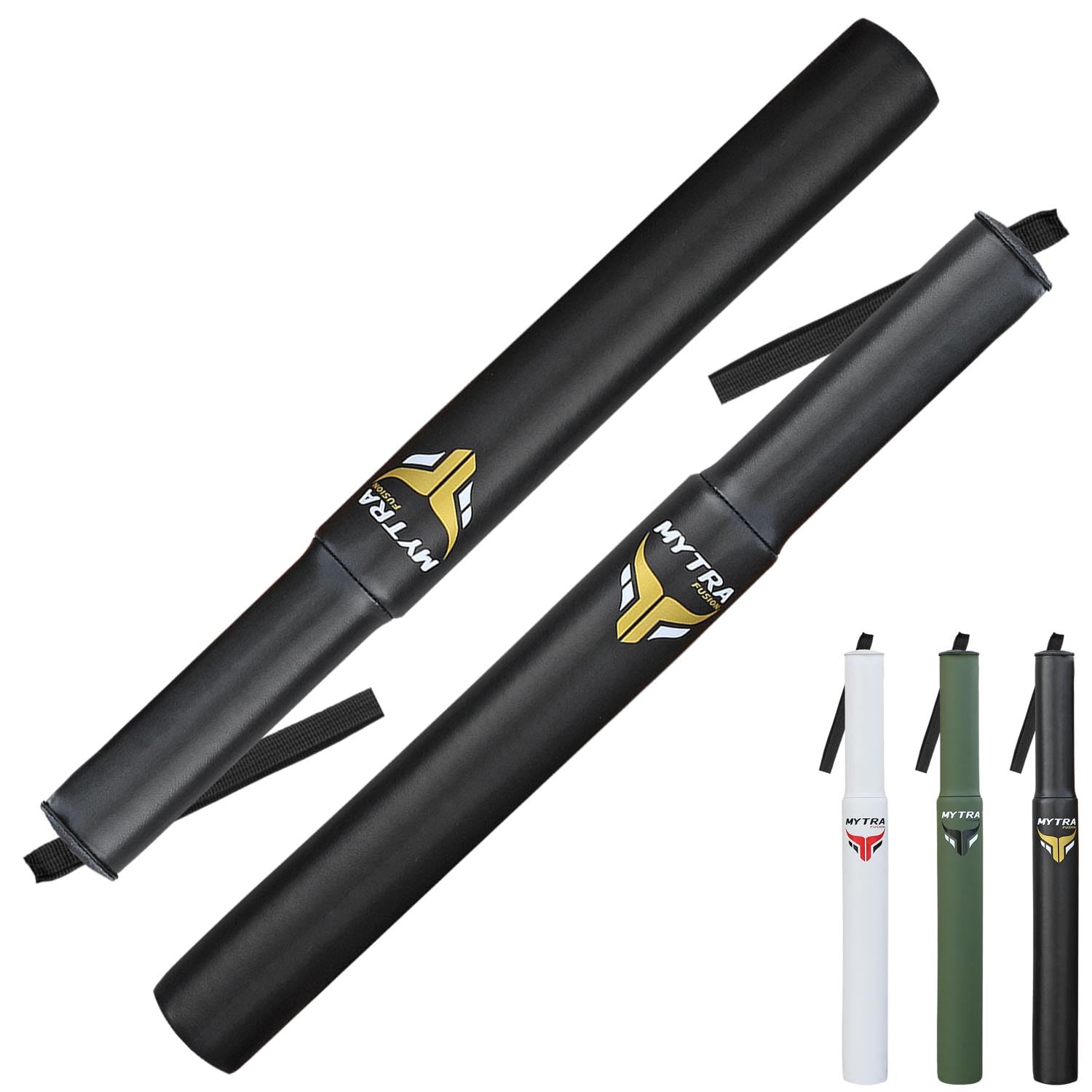 Mytra Fusion Bastones Entrenamiento Boxeo — Bastones Entrenamiento para Entrenadores para Artes Marciales, MMA & Muay Thai, Bastones de Golpeo para Velocidad, Enfoque y Precisión (Par)