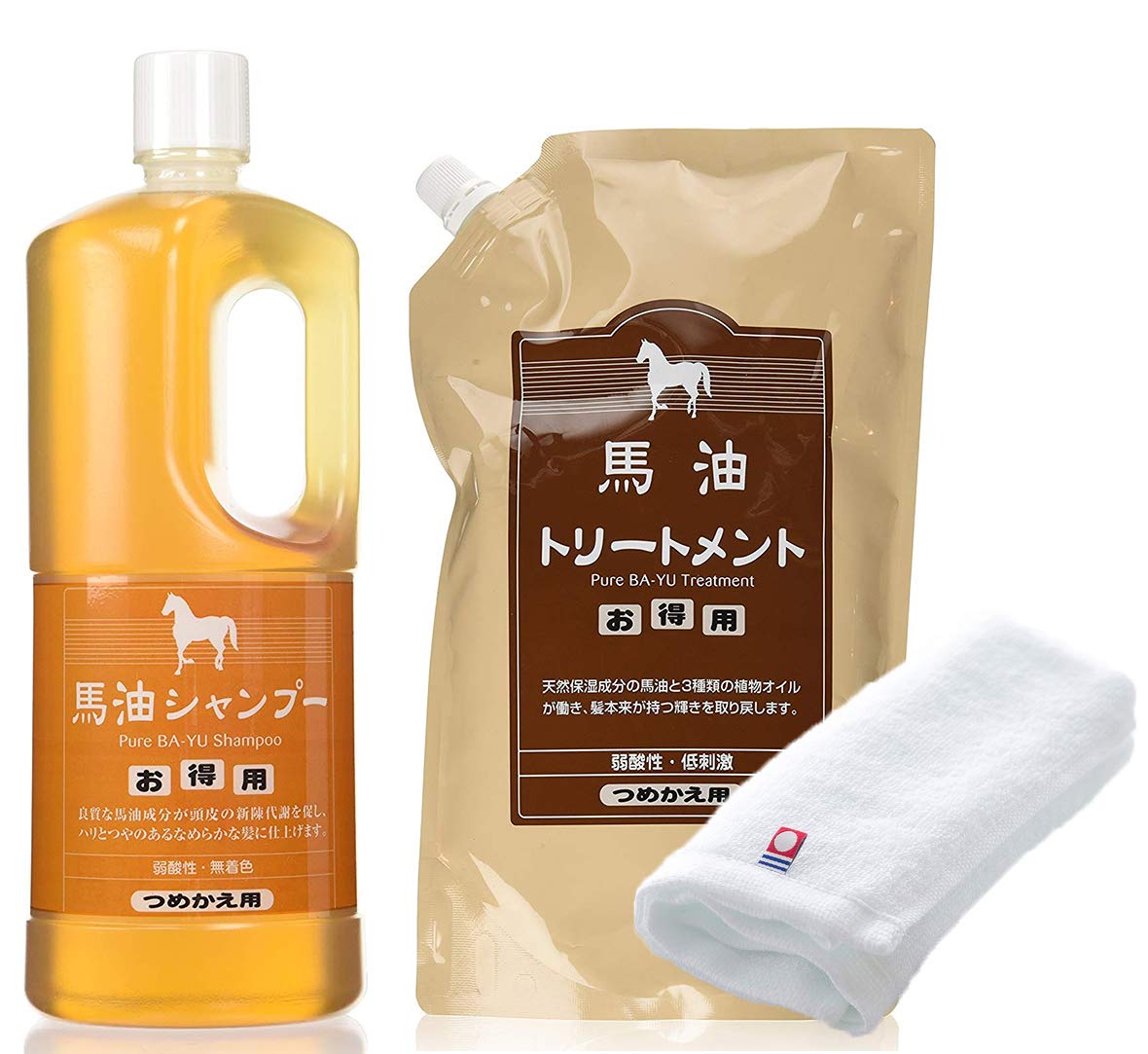 Amazon | アズマ商事【お値段そのまま 今治タオル付き】馬油