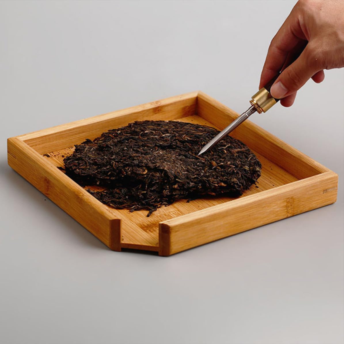 Generico Scatola la Conservazione del Tè in Bambù con Design a Cassetto e Anello di Estrazione, Organizer Compatto e Resistente per Tè e Tisane in Confezione Unica