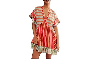 Embrace Boho Chic with our Flowy Floral Mini Dress: Free Prime Same-Day Delivery!