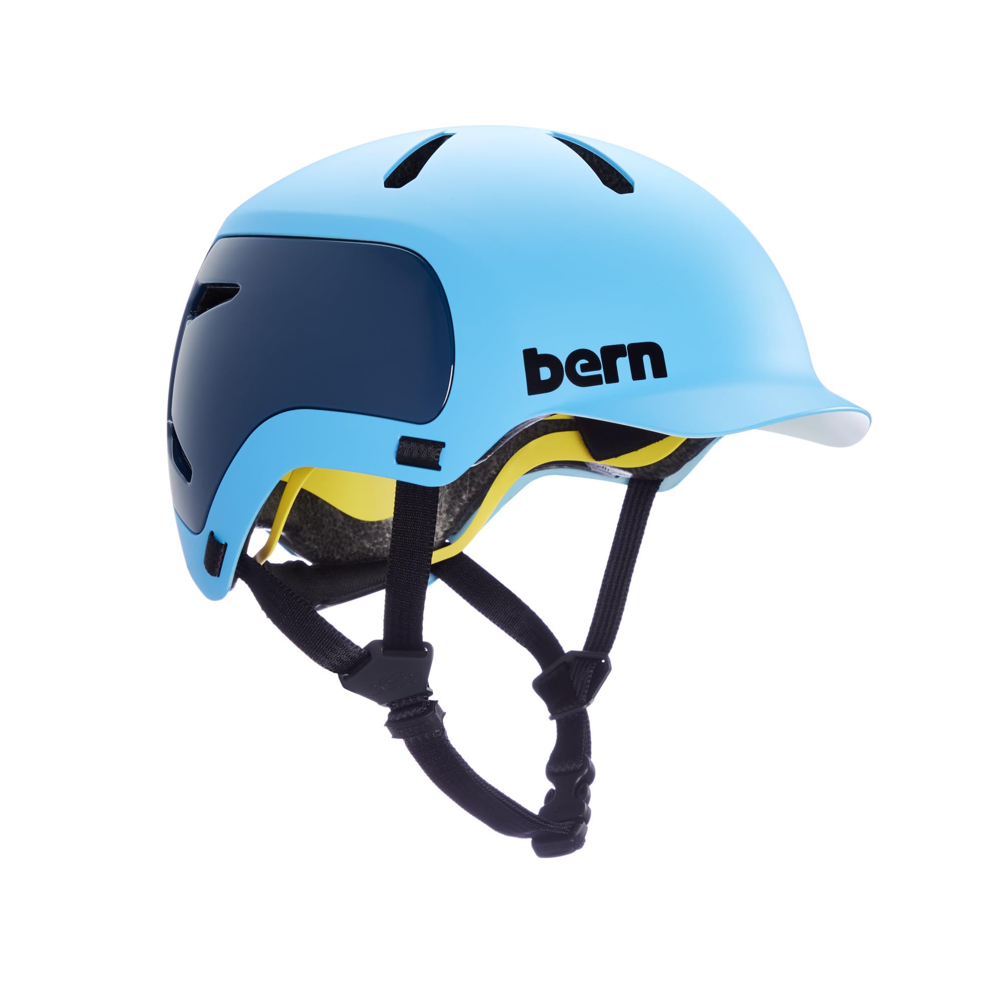 Bern Watts 2.0 MIPS Adult Bike Helmet with Rotational Impact Safety? Adjustable Adapts to All Seasons? EN1078 Certified?Large?Matte Ocean Blue