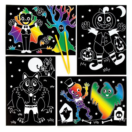 Baker Ross Immagini Scratch Art di Halloween