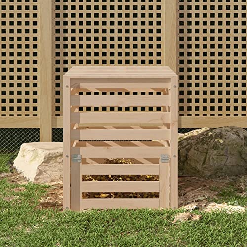 Lechnical Composter 63.5x63.5x77.5 cm Solid Wood Pine,Gardening,Composting,Composters-823808