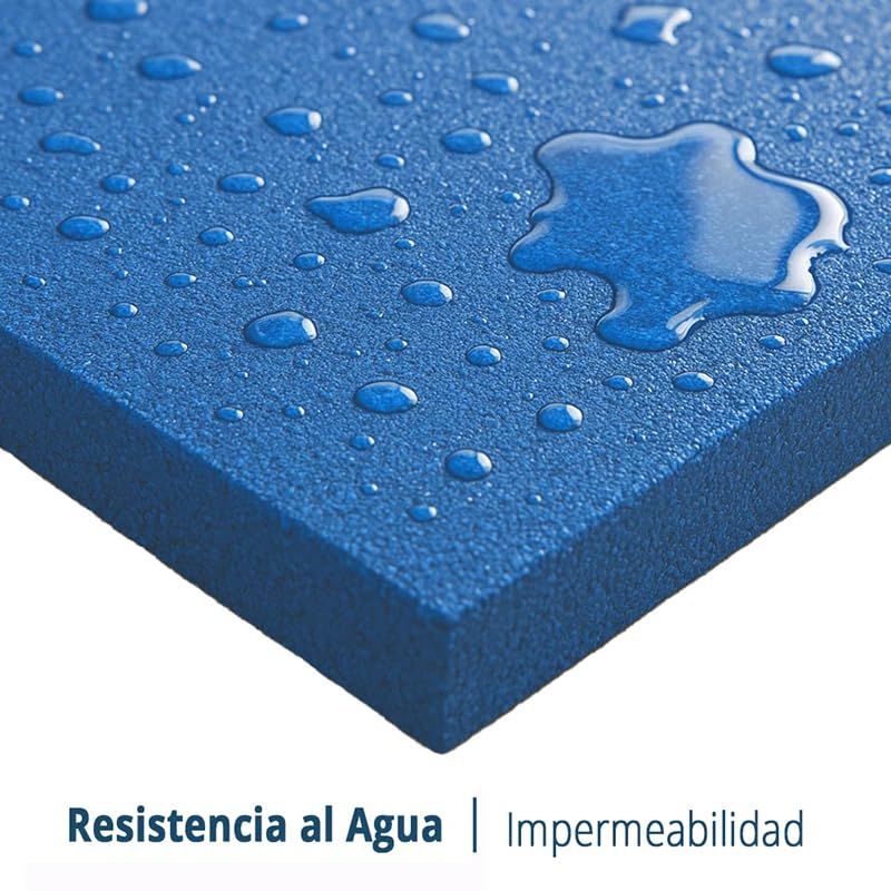 Pavimentos Arquiservi - Losetas de Caucho Reciclado para Suelo de Gimnasio 50x50x2 cm Azul - Pack de 32 (8m²) - Antideslizante y Aislante - Ideal para Fitness, Yoga y Funcionales