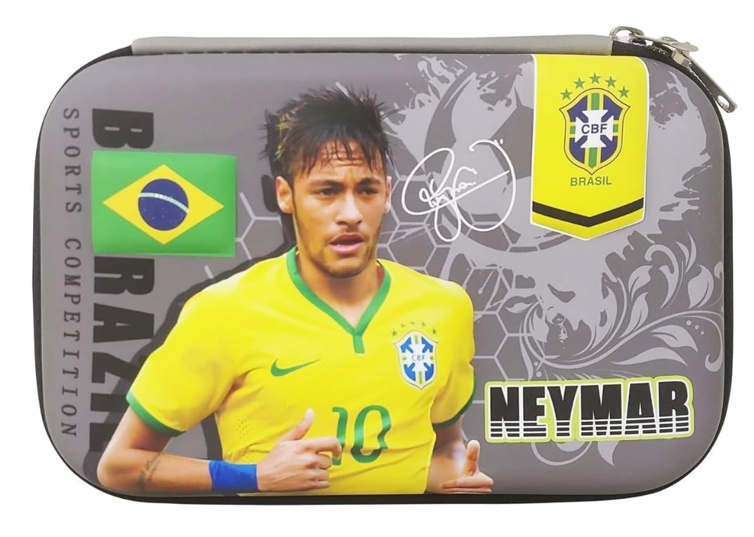 Tomkins Polyester Pencil Box Pouch Football 3D Eva Neymar/Ronaldo/Premium Pencil Boxes For Boys Fcb Football/Ronaldo/Messi Club 3D Eva Hardtop Pencil Pouches For Girls & Boys (Iron Man) - Yellow (B0C2YPRC4V) Amazon Price History, Amazon Price Tracker
