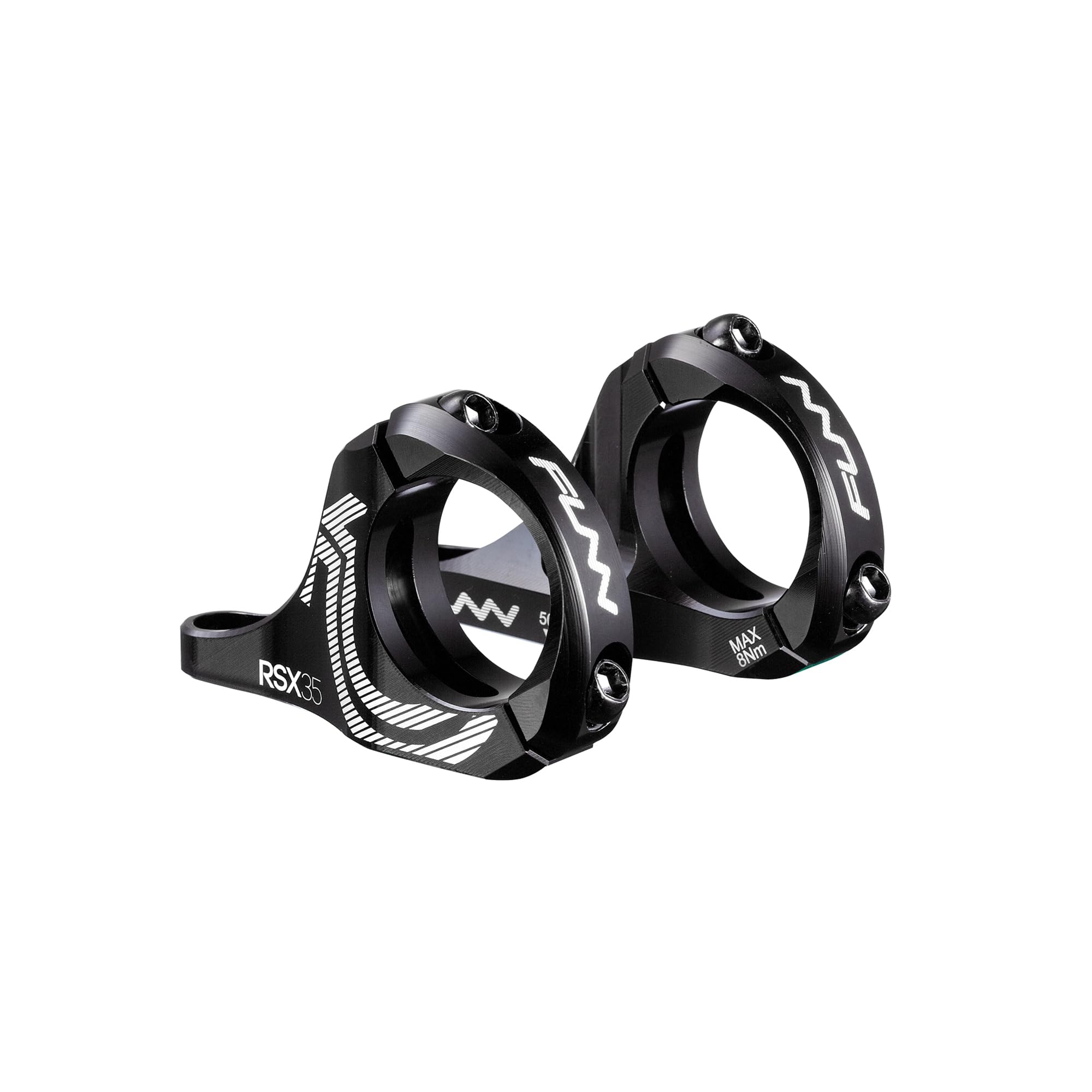 Funn RSX Mountain Bike Direct Mount Bike Stem with 35mm Bar Clamp, 2 Pieces Lightweight Split Design for Dual Crown Forks, Adjustable Extension 45-50mm