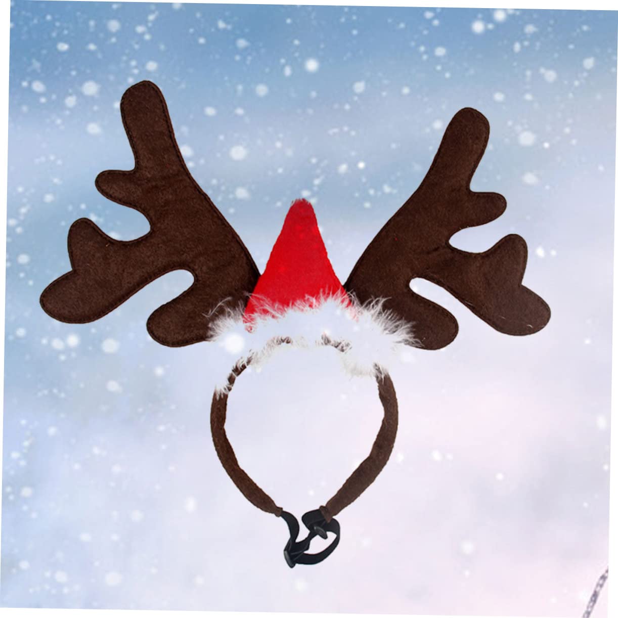minkissy 4 Diademas Navideñas con Astas De Reno para Disfraces De Perros Y Gatos.