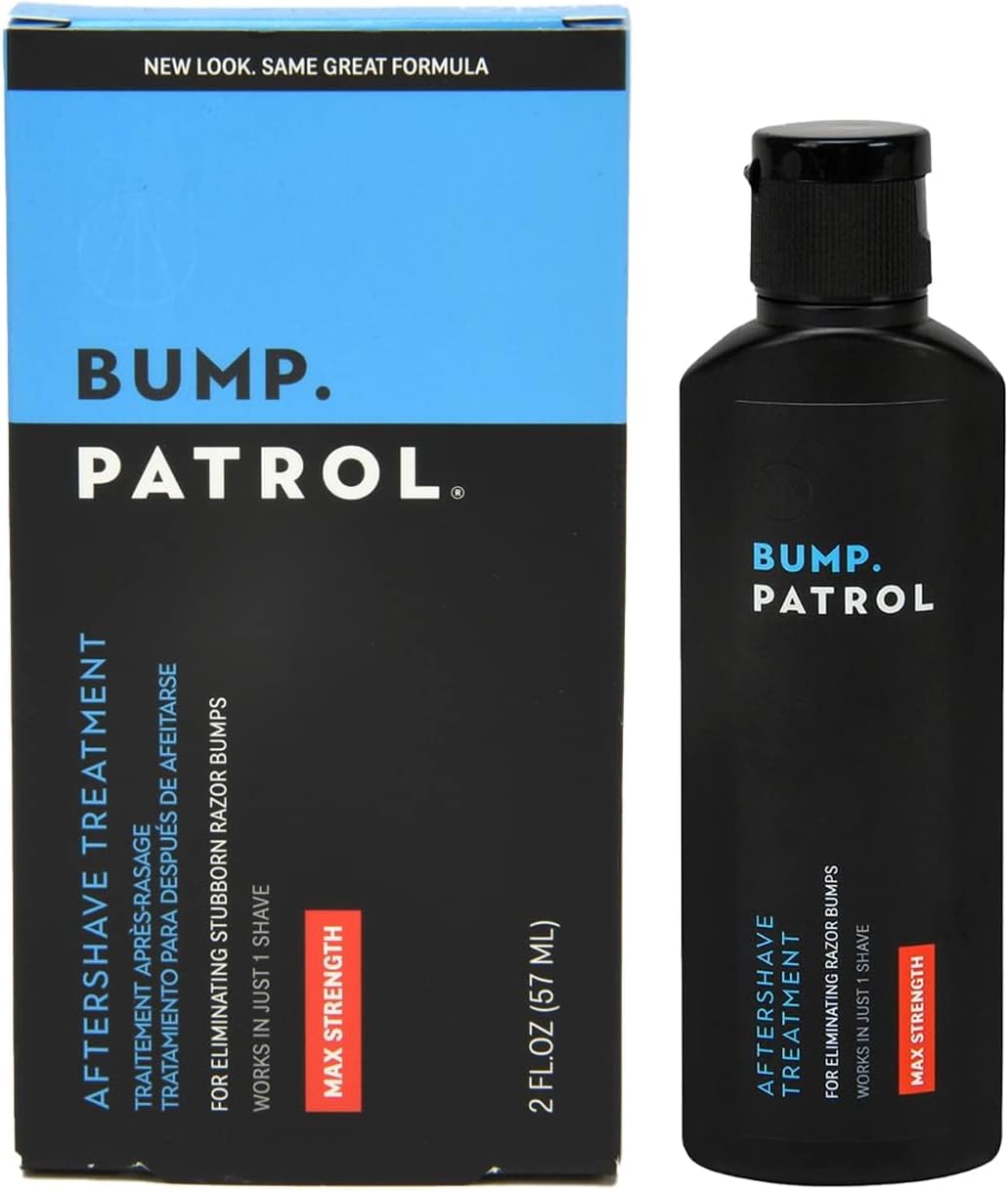 Bump Patrol Maximum Strength Aftershave Formula - After Shave Solution Eliminates Razor Bumps and Ingrown Hairs - 2 Ounces