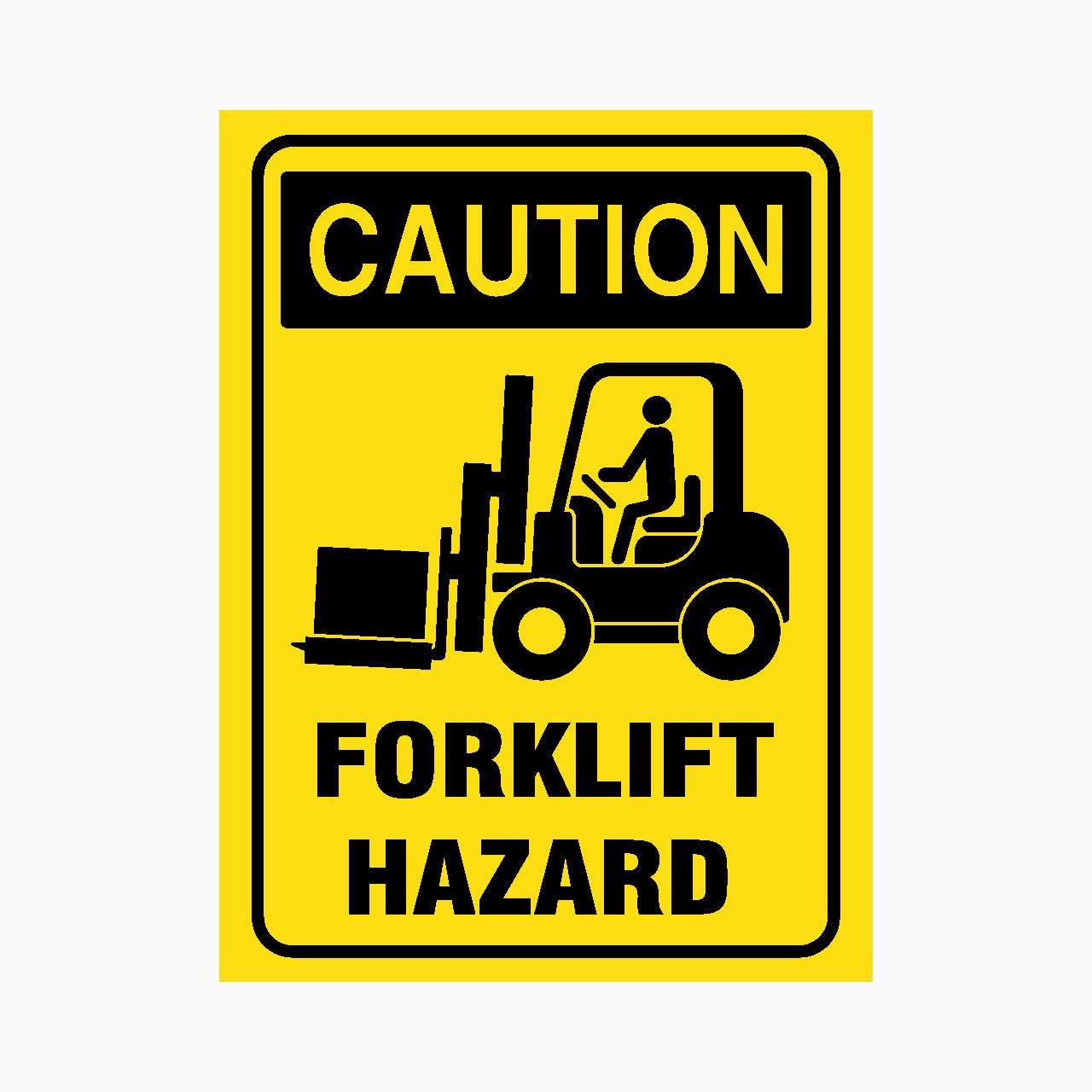 FORKLIFT HAZARD Sign Workplace Metal Tin Sign 8 x 12 inch for Industrial & Commercial Series