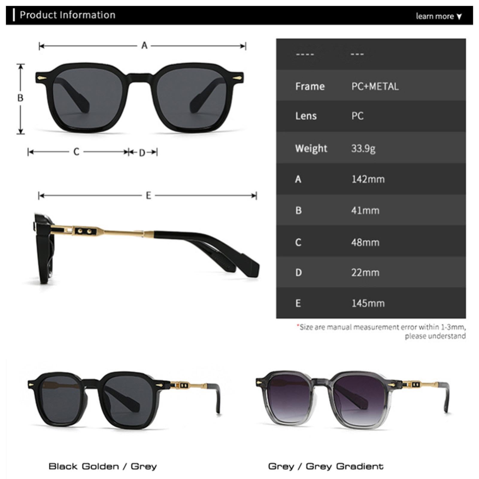 Gafas de sol para mujer y hombre, estilo retro, con degradado y remaches UV400.