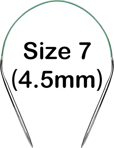 Miniatura 18 de Juego de agujas de tejer circulares tamaño 15 16 pulgadas Kit de metal redondo