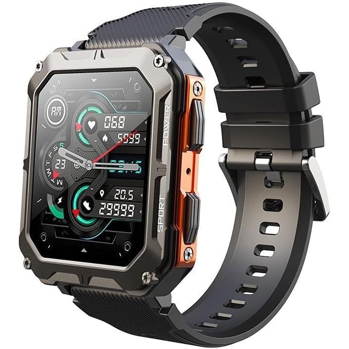 njord-gear watch review Njord Gear Indestructible Smartwatch for Android iOS, Ip69 Waterproof PC USB H Gear S26 march 10 push back live Style:PX-81F app notifications