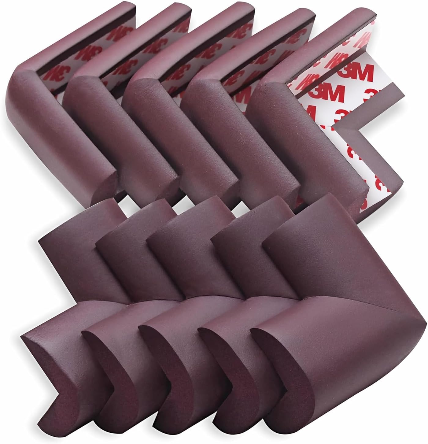 Vn careBaby Proofing Corner Guards | Extra Soft and Cushioned Corner Protector for Sharp Edges | Child Safety Edge Protector for Kids | Furniture Table Baby Safety Product (Pack of 10) - Brown