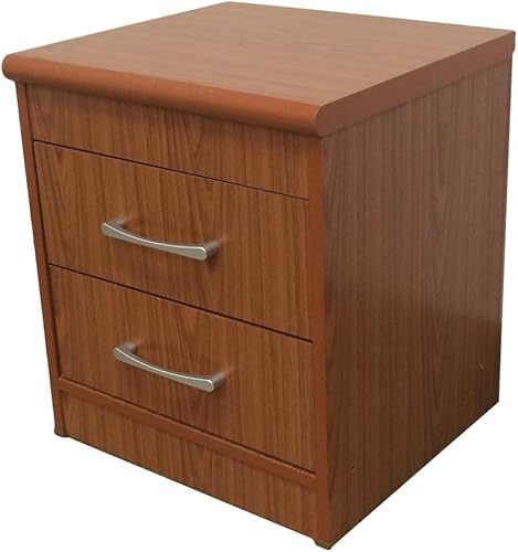 Miniatura 2 de Hodedah Mesita de noche con 2 cajones, negro, 21.65 x 48.03 x 72.83 pulgadas Negro -,Hayedo,Cereza,Mahogany,Rosado