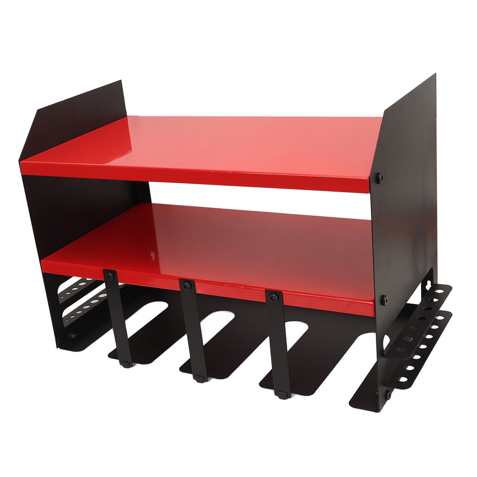 Yctze Strumento di Alimentazione a 4 Slot Compatto, Portaoggetto di Ferro Montato a Parete per Esercitazioni, Cacciaviti e Accessori-per Officina e Garage (rosso)