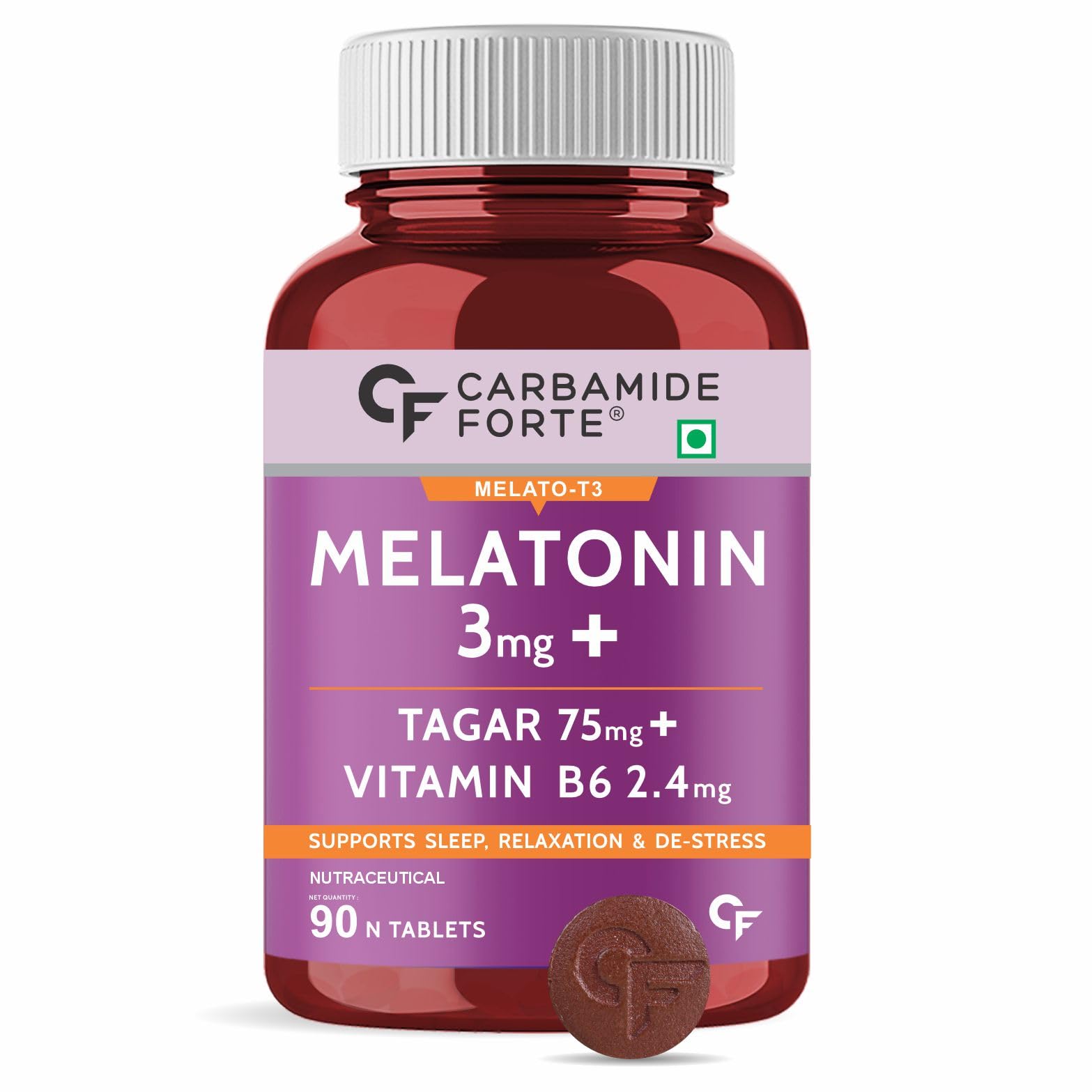 Carbamide Forte Melatonin 3mg with Tagara 75mg Sleeping Aid Pills – 90 Tablets (B07ZXW26WD) Amazon Price History, Amazon Price Tracker