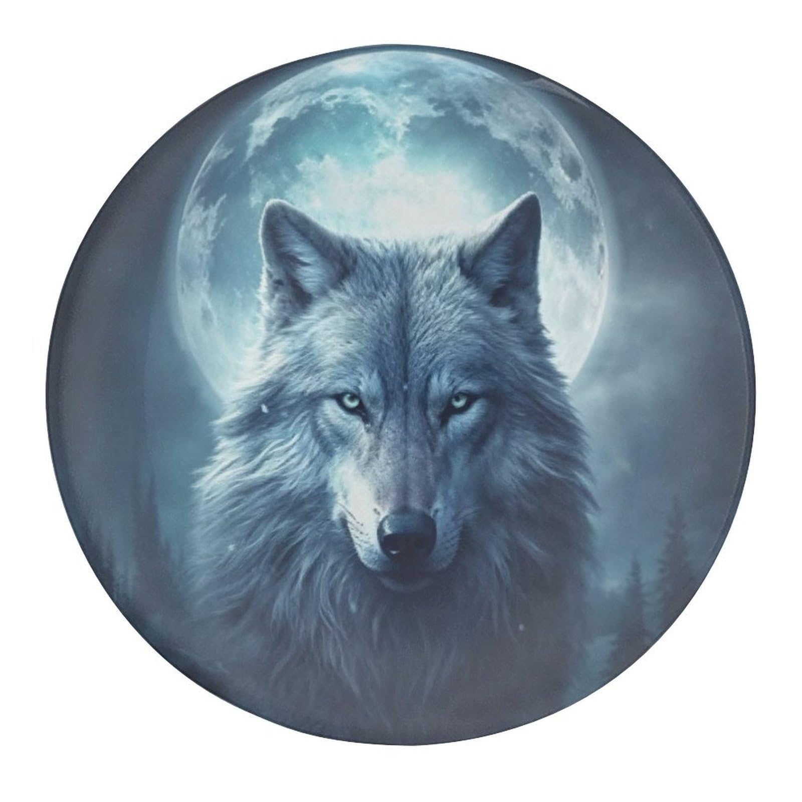 Fekiloot Style Wolf Moon Refrigerator Magnet Fridge Magnet4 Pcs