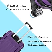 Vista 38 de Juego de equipaje de 3 piezas – Maletas con ruedas giratorias multidireccionales – Bolsa de viaje Maleta ABS con bloqueo TSA – Maletas de carcasa