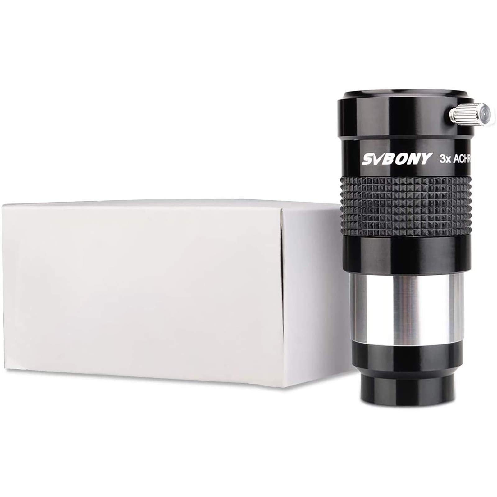 Svbony Barlow Lentille, 3X Barlow 1,25 Pouces Lentille de Télescope en Métal Compact Entièrement Multicouche Double Grossissement Accessoires Astronomiques pour l'Observation Planétaire de la Lune