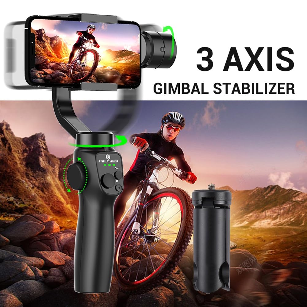 F10 Stabilizzatore Gimbal Portatile a 3 Assi APP Selfie Stick Tracking per Smartphone Vlog Anti Shake Registrazione Video Facile da Usare