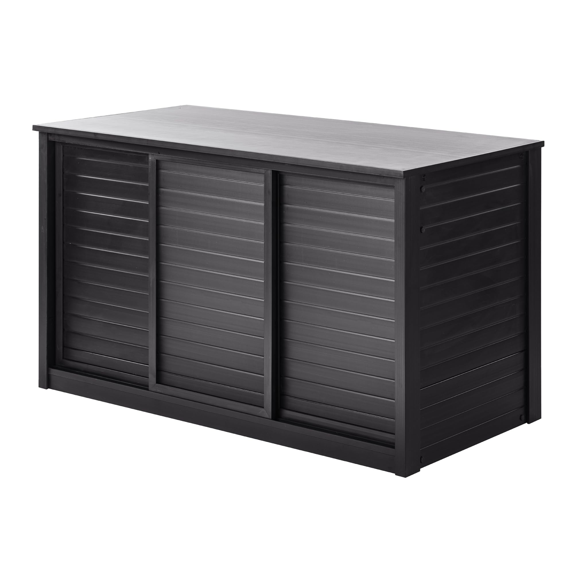 New Age Pet ECOFLEX Versa Stand Storage Cabinet, 48-Inch, Durable Wood Plastic Composite, Non-Toxic, Easy Assembly, Ideal for Extra Bedding, Food, Toys, Accessories, Espresso Black. 10 Yr Warranty