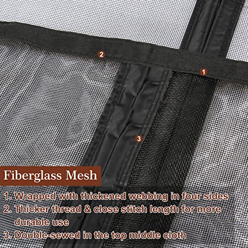 Yotache Magnetic Screen Door Fits Door Size 72 X 80, Screen Size 74" X 81" Double Door Screen Curtain For Sliding Door #TOP3