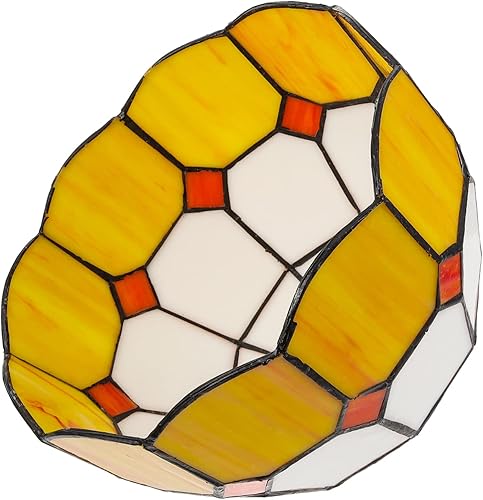 Angoily Pantalla de vitrales de vitral, pantalla colgante, lámpara de pared, pantalla de techo, pantalla de vitral, lámpara de araña de piso,