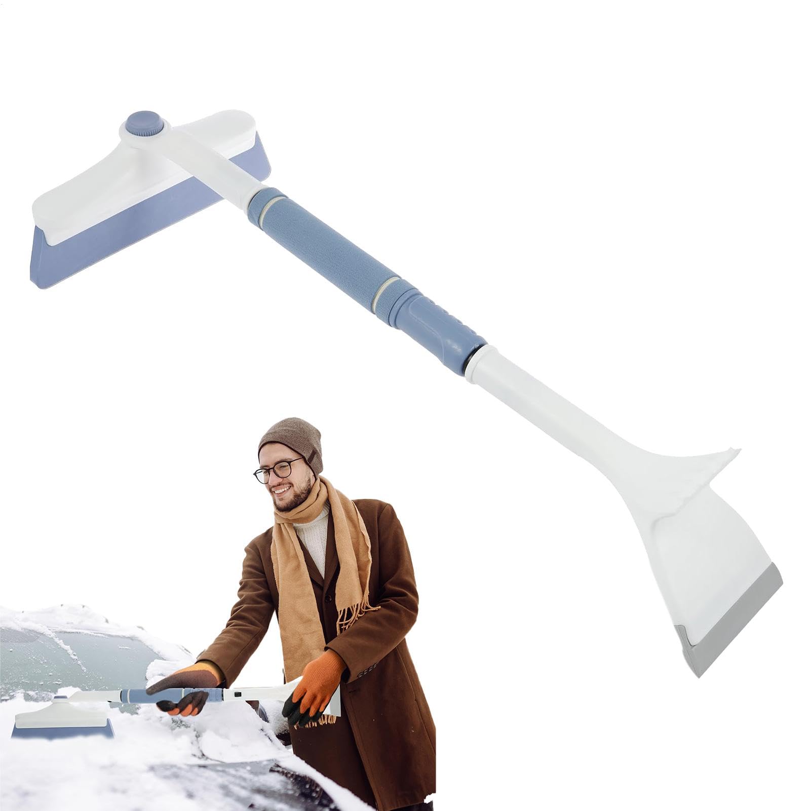 Brosse à neige avec grattoir à glace extensible pour pare-brise de voiture