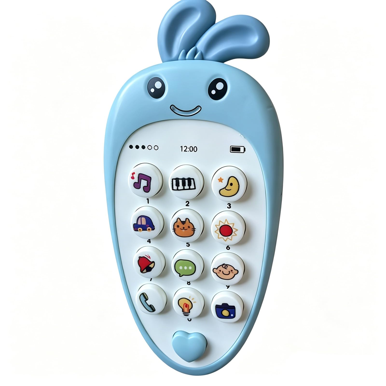 Phone Toys for 1 Year Old Boys Girls Gifts, Musical Sounds Toys for Babies12-18 Months, Interactive Baby Cell Phone Toy with Early Education & Music Batteries not included(Blue)