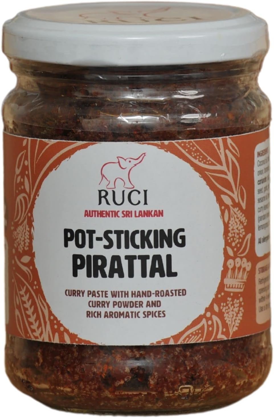 RUCI Authentic Sri Lankan Concentrated Spicy Pirattal Curry Paste with Roasted Curry Powder, to Make Traditional Sri Lankan Chicken, Meat or Vegetable Curries, 250g