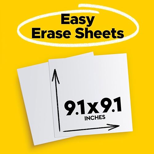 Miniatura 2 de Post-it Hojas de pizarra blanca fáciles de borrar, paquete de 2, 9.1 x 9.1 pulgadas, pizarra blanca instantánea, uso de borrado en seco y marcadores