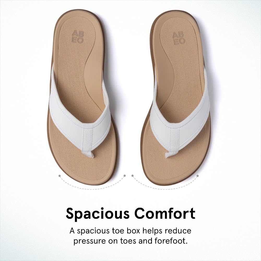 ABEO Laguna Flip Flops For Women | Orthopedic Sandals | Arch Support Flip Flops | Plantar Fasciitis Relief Sandals | Built-In Orthotics Inserts For Women