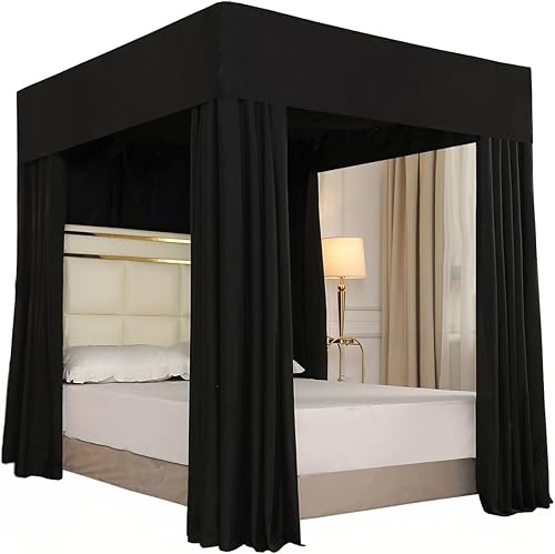 Galaxy Four Corner Post Canopy - Cortinas de cama con mosquitera, cubierta transparente para decoraciĂłn de dormitorio (King, estrella) Galaxy Four Corner Post Canopy - Cortinas de cama con mosquitera, cubierta transparente para decoraciĂłn de dormitorio (King, estrella)