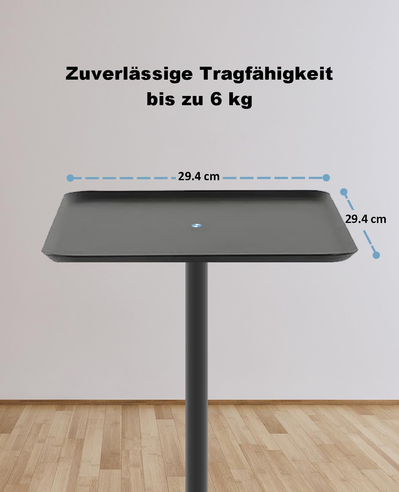 Beamer Ständer Projektor Halterung Höhenverstellbar 104–160 cm – Bodenständer mit Platte für Präsentationen, Heimkino, Studio, Büro – Traglast bis 6 kg