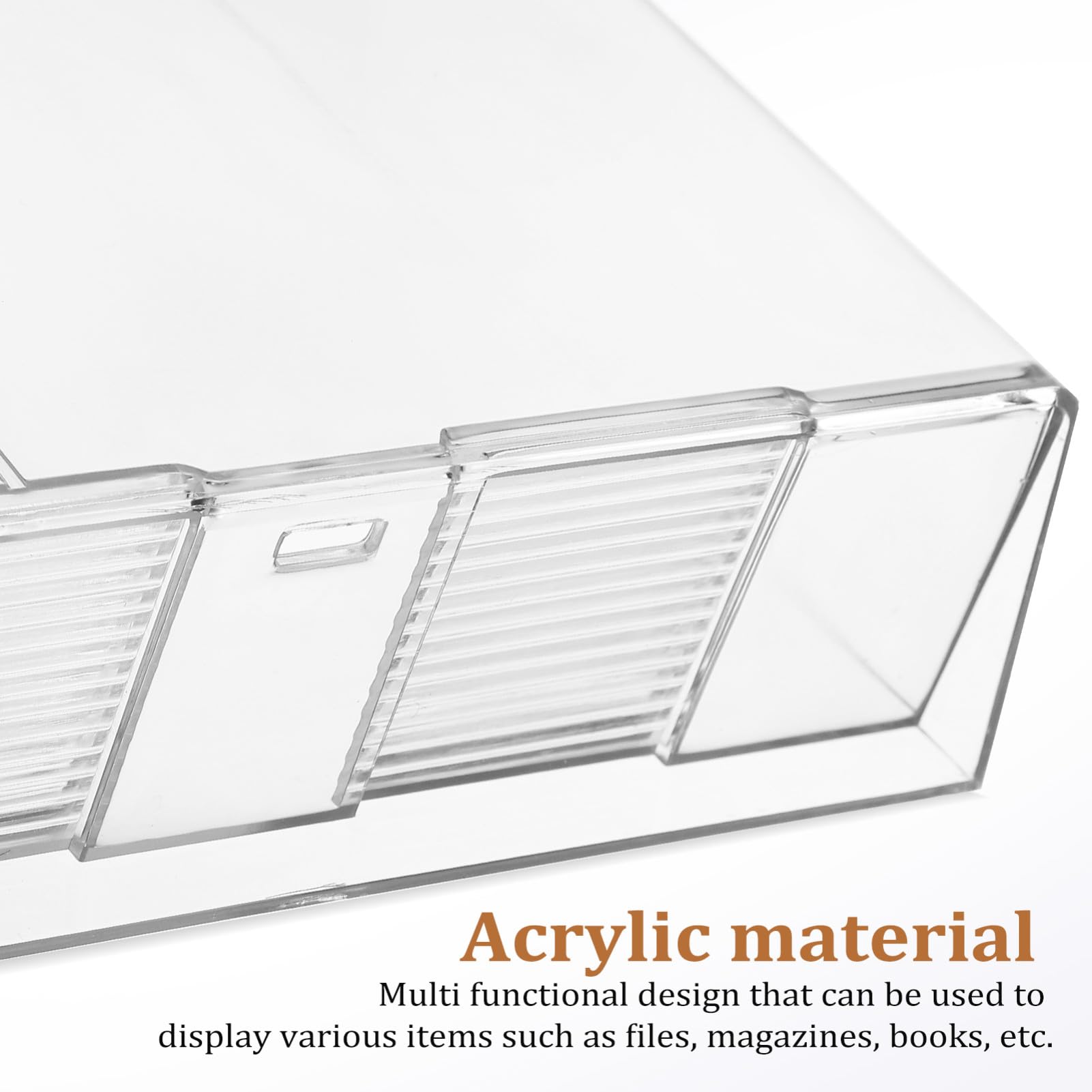 Organizador de Folletos Acrílico Transparente Resistente para Pared Soporte Vertical para y Revistas Estante Multifuncional para Oficina Escuela y Hogar